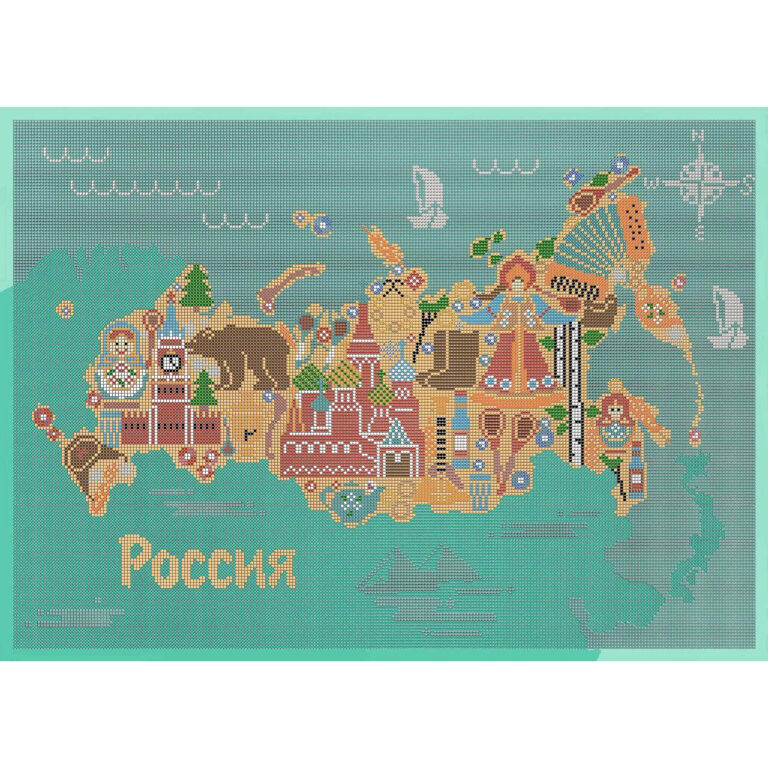 Канва для вышивания бисером Полная зашивка 583 Россия (38х53)