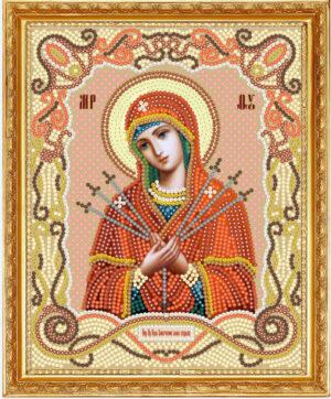 Алмазная мозаика (круглые блестящие стразы) М-212 Икона Божией матери "Умягчение злых сердец"