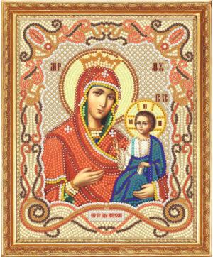 Алмазная мозаика (круглые блестящие стразы) М-218 Икона Божией матери "Иверская"