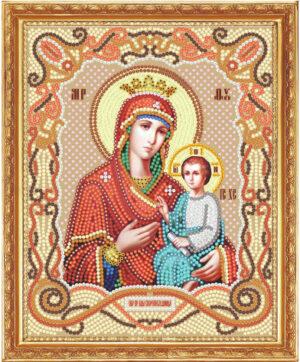 Алмазная мозаика (круглые блестящие стразы) М-219 Икона Божией матери "Скоропослушница"