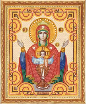 Алмазная мозаика (круглые блестящие стразы) М-224 Икона Божией матери "Неупиваемая чаша"