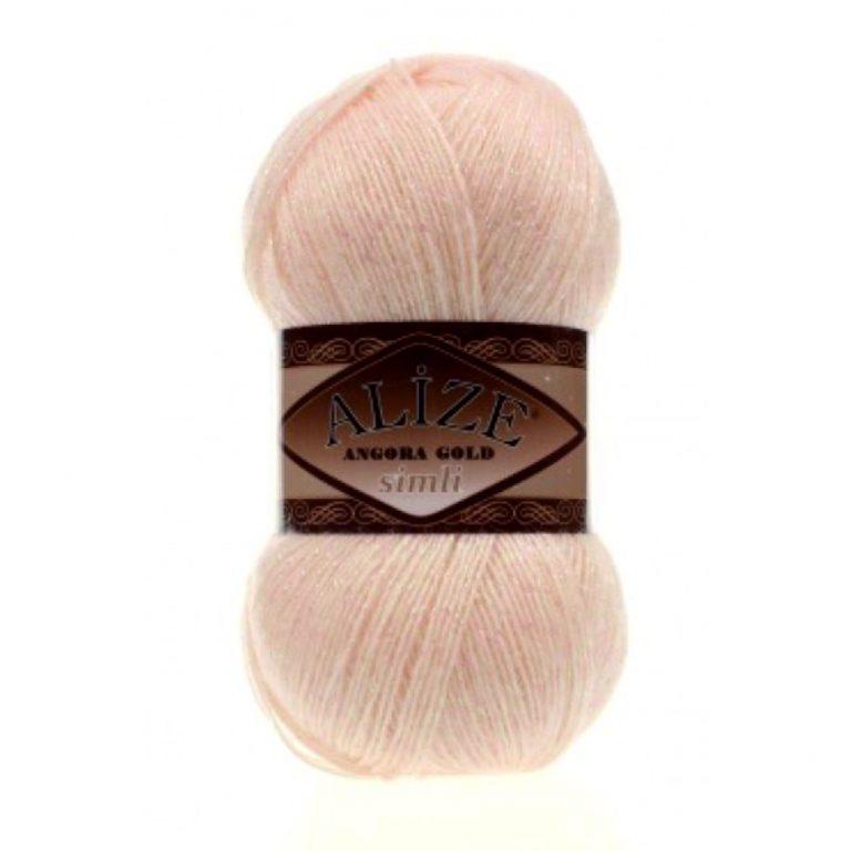 Пряжа для вязания ALIZE «ANGORA GOLD SIMLI» (№681) Нежно-персиковый