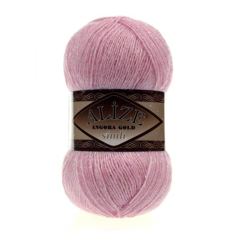 Пряжа для вязания ALIZE «ANGORA GOLD SIMLI» (№363) Светло-розовый