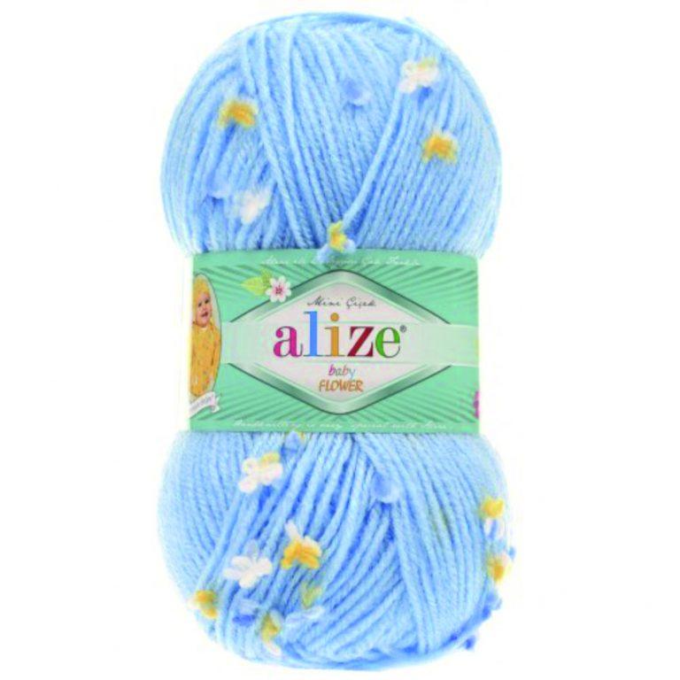 Пряжа для вязания ALIZE BABY FLOWER (№5435) Голубой