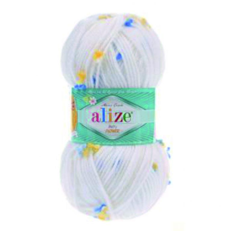 Пряжа для вязания ALIZE BABY FLOWER (№5874) Белый