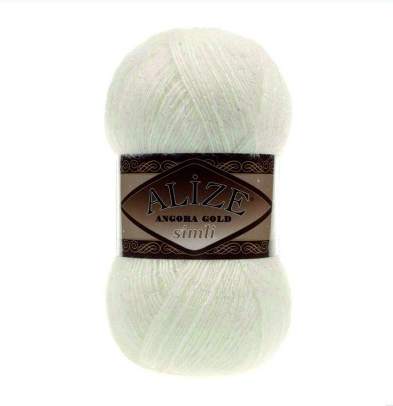 Пряжа для вязания ALIZE «ANGORA GOLD SIMLI» (№450) Жемчужный