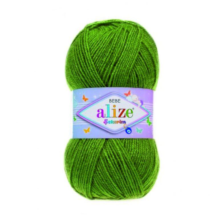 Пряжа для вязания ALIZE «SEKERIM BEBE» (№210) Зеленый