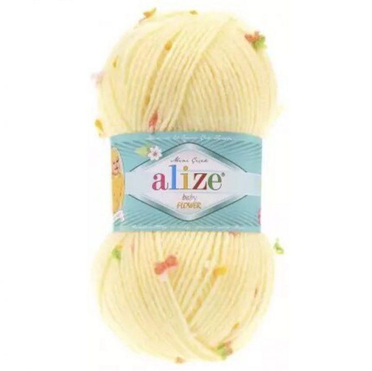 Пряжа для вязания ALIZE BABY FLOWER (№5412) Светло-желтый
