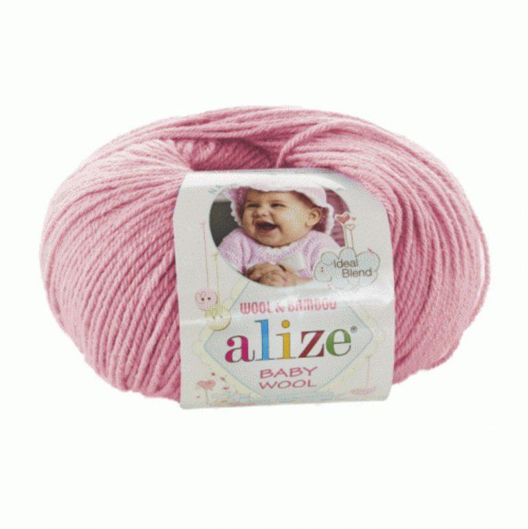 Пряжа для вязания ALIZE «BABY WOOL» (№194) Розовый