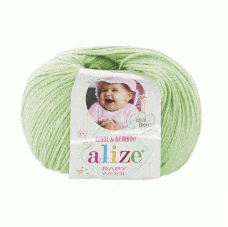 Пряжа для вязания ALIZE «BABY WOOL» (№41) Салатовый