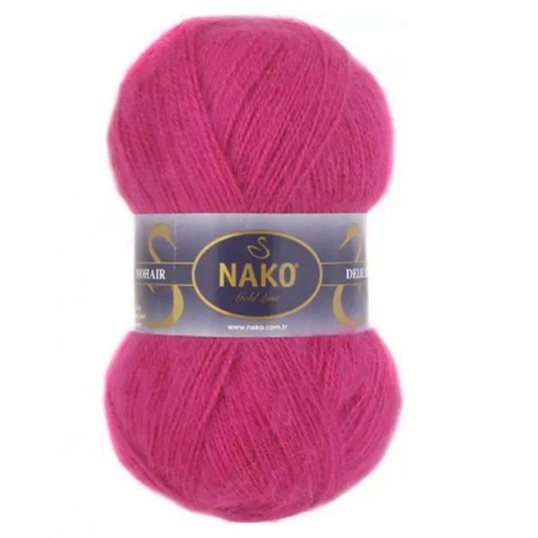 Пряжа для вязания NAKO «MOHAIR DELICATE» (№6141) Малиновый