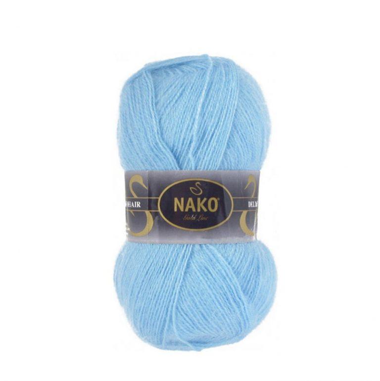 Пряжа для вязания NAKO «MOHAIR DELICATE» (№6119) Голубой