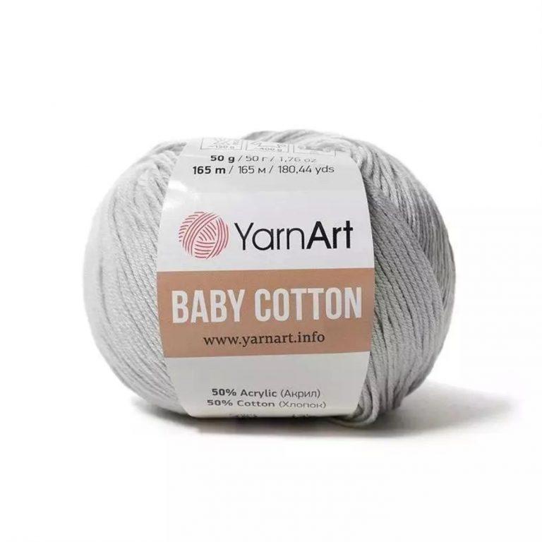 Пряжа для вязания YARNART «BABY COTTON» (№451) Серый