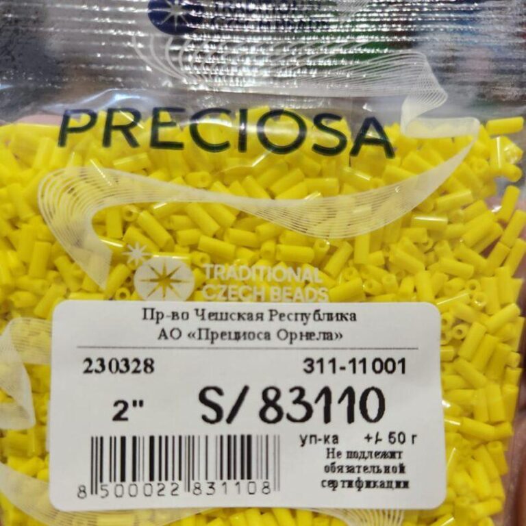Бисер Чехия Preciosa S/2″/83110 (стеклярус)