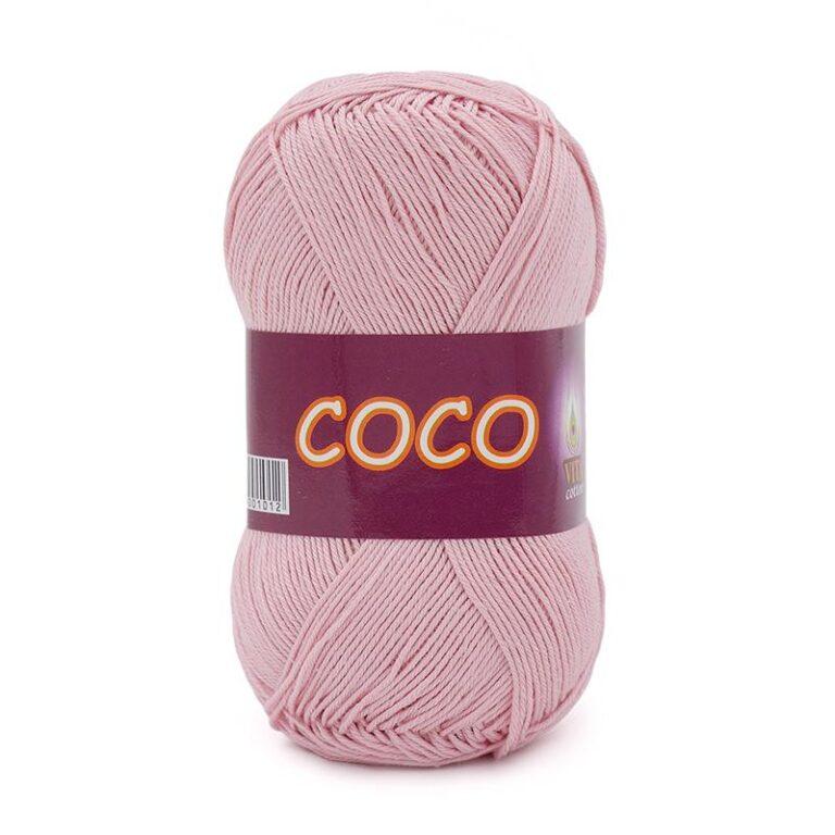 Пряжа для вязания VITA COTTON «COCO» (№3866) Нежно-розовый