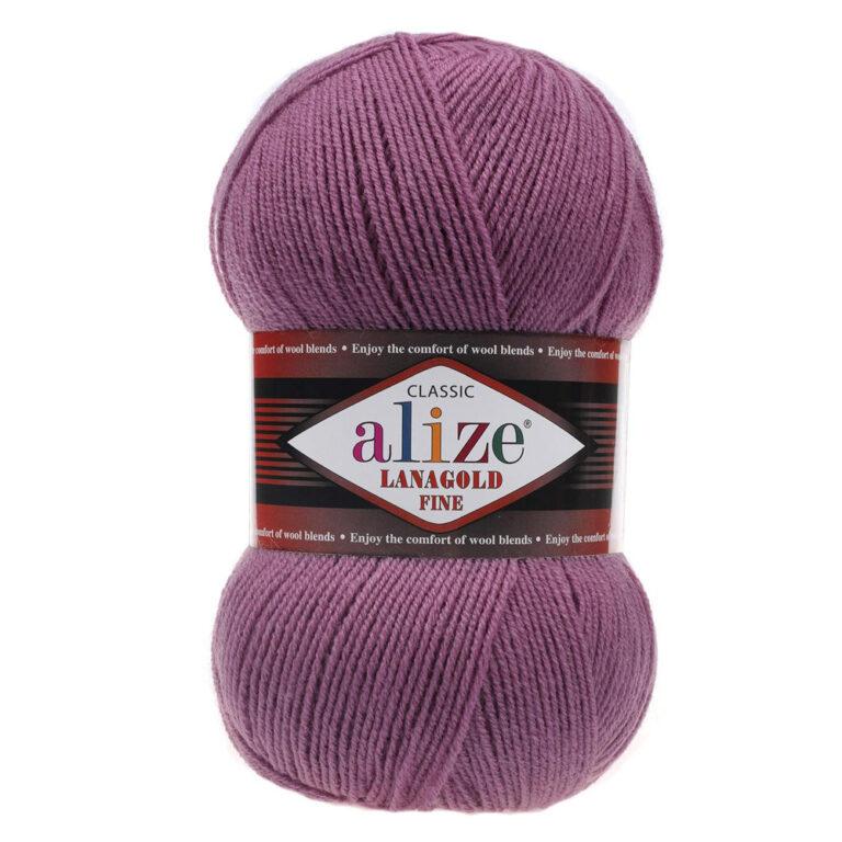 Пряжа для вязания ALIZE «LANAGOLD FINE» (№440) Темная роза