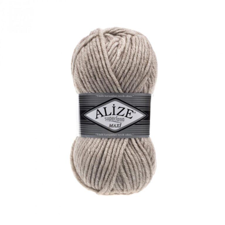 Пряжа для вязания ALIZE «SUPERLANA MAXI» (№152) Бежевый меланж