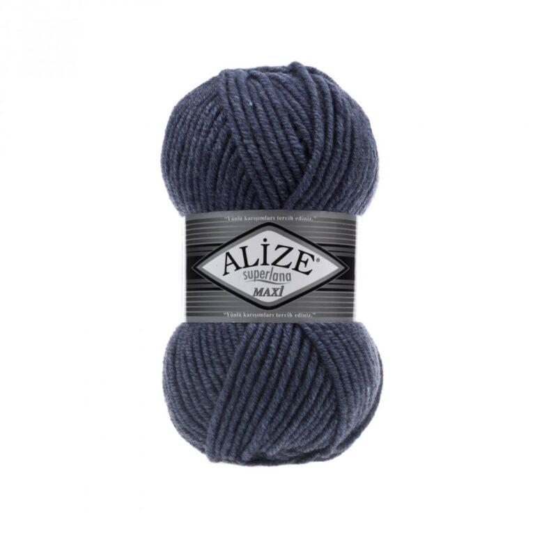 Пряжа для вязания ALIZE «SUPERLANA MAXI» (№203) Джинс меланж