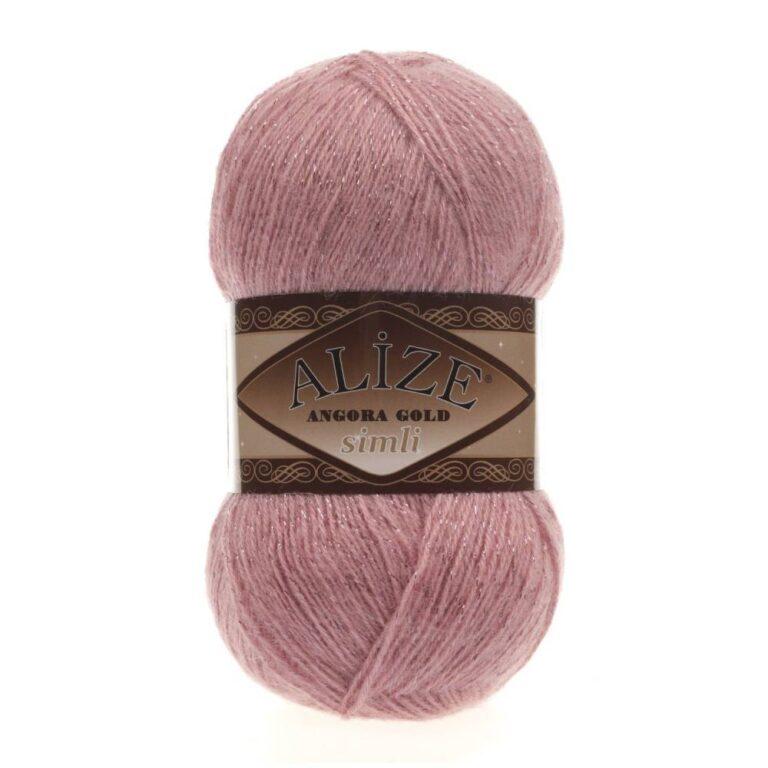 Пряжа для вязания ALIZE «ANGORA GOLD SIMLI» (№144) Темная пудра