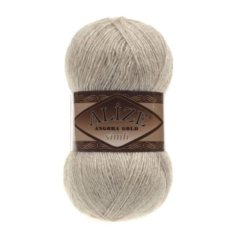 Пряжа для вязания ALIZE «ANGORA GOLD SIMLI» (№152) Бежевый меланж