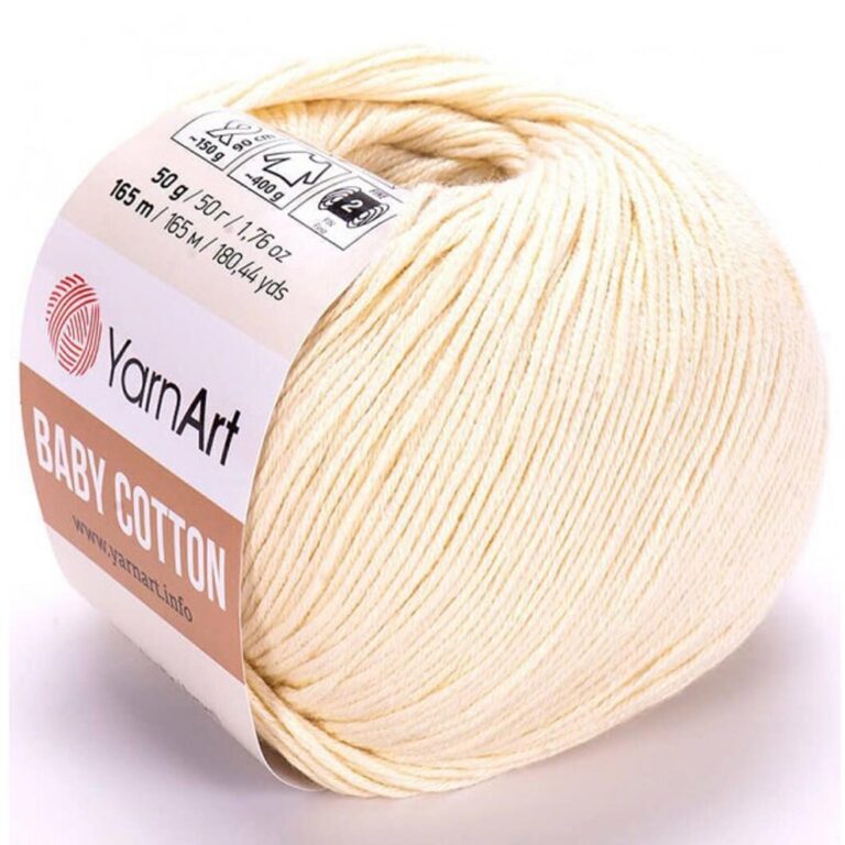 Пряжа для вязания YARNART «BABY COTTON» (№402) Кремовый