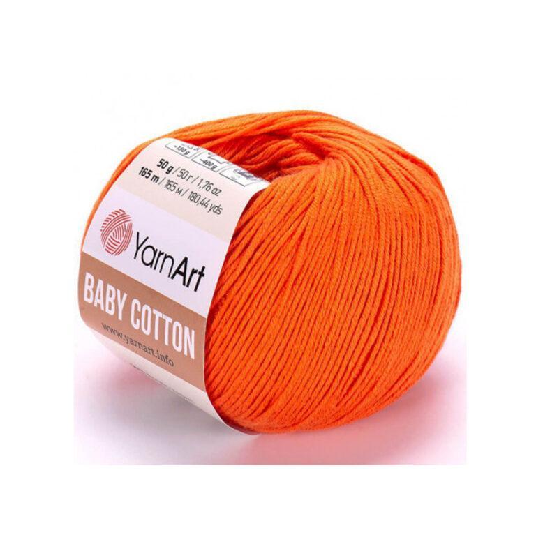 Пряжа для вязания YARNART «BABY COTTON» (№421) Оранжевый