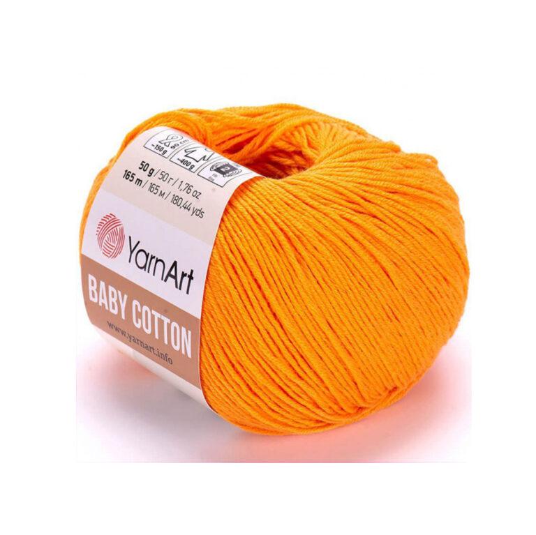 Пряжа для вязания YARNART «BABY COTTON» (№425) Апельсин