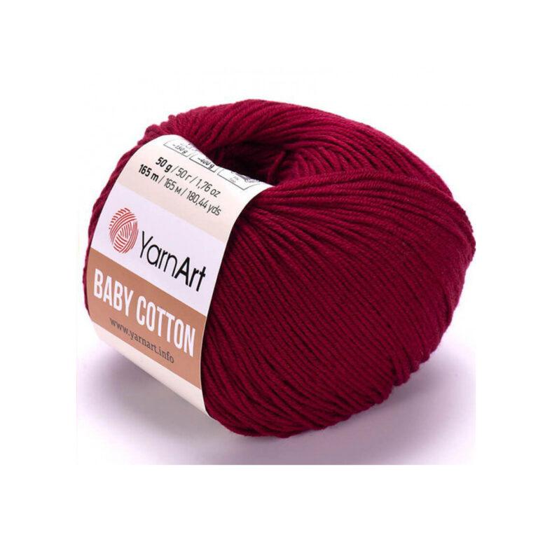 Пряжа для вязания YARNART «BABY COTTON» (№428) Бордо