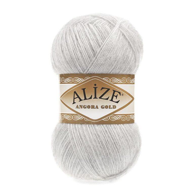 Пряжа для вязания ALIZE «ANGORA GOLD» (№208) Светло-серый меланж