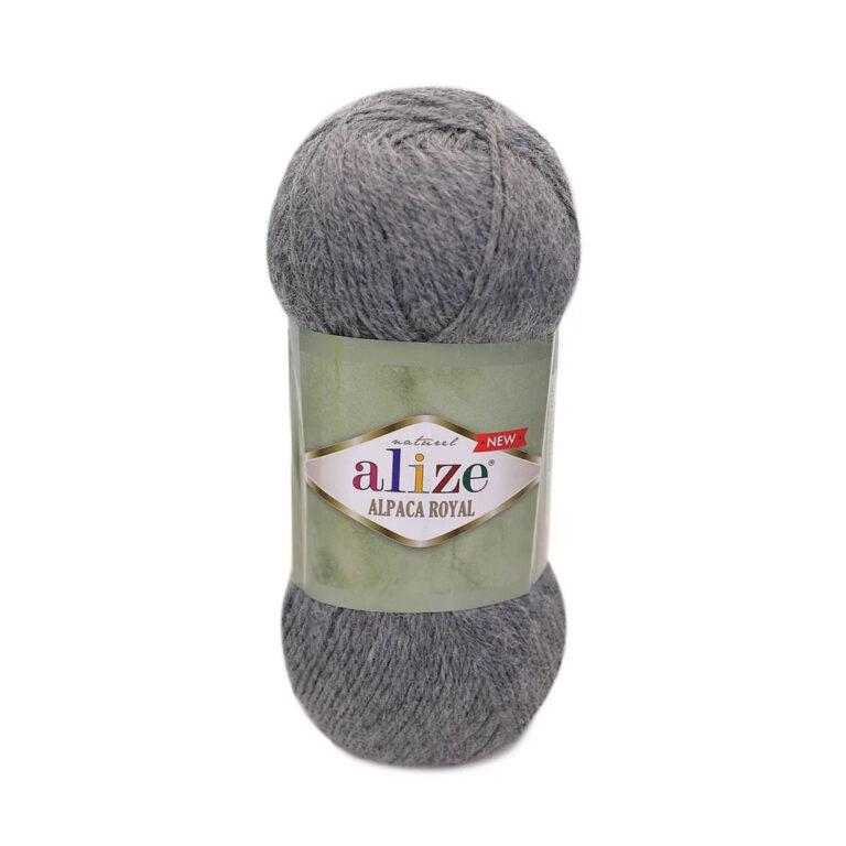 Пряжа для вязания ALIZE «ALPACA ROYAL NEW» (№196) Серый