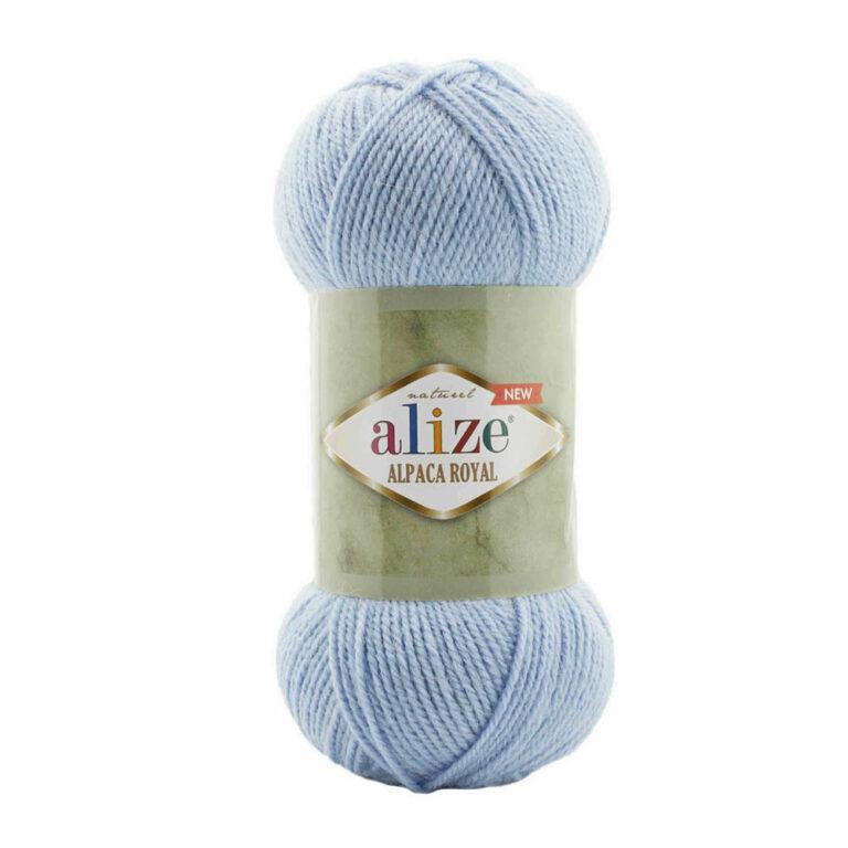 Пряжа для вязания ALIZE «ALPACA ROYAL NEW» (№356) Голубая луна