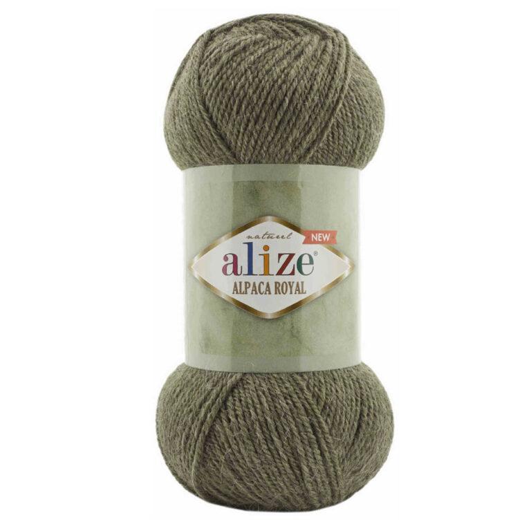 Пряжа для вязания ALIZE «ALPACA ROYAL NEW» (№577) Зелёный меланж
