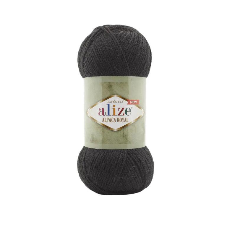 Пряжа для вязания ALIZE «ALPACA ROYAL NEW» (№60) Чёрный