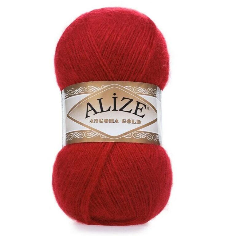 Пряжа для вязания ALIZE «ANGORA GOLD» (№106) Красный