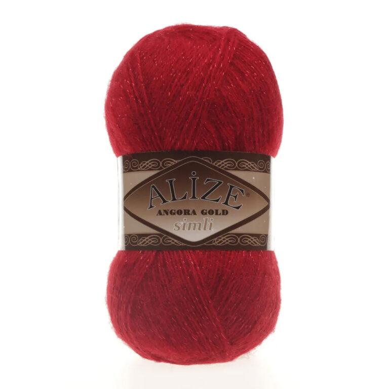 Пряжа для вязания ALIZE «ANGORA GOLD SIMLI» (№106) Красный