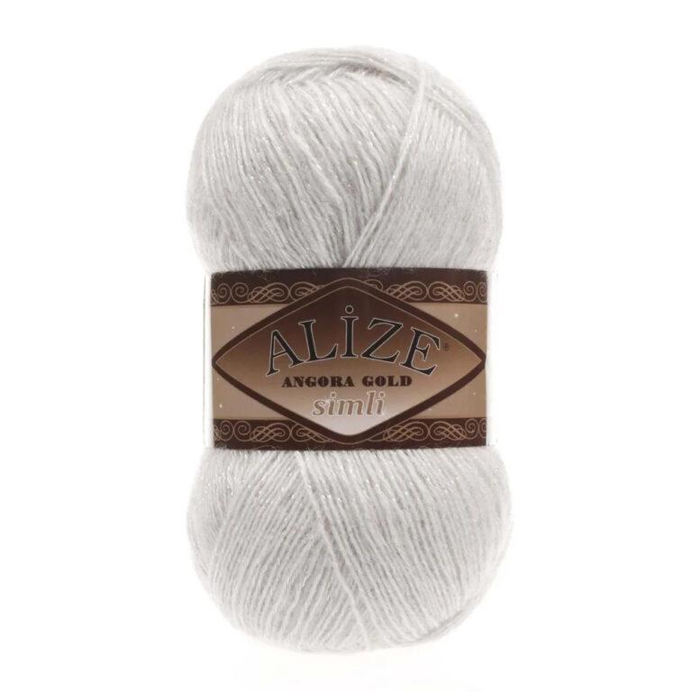 Пряжа для вязания ALIZE «ANGORA GOLD SIMLI» (№599) Слоновая кость