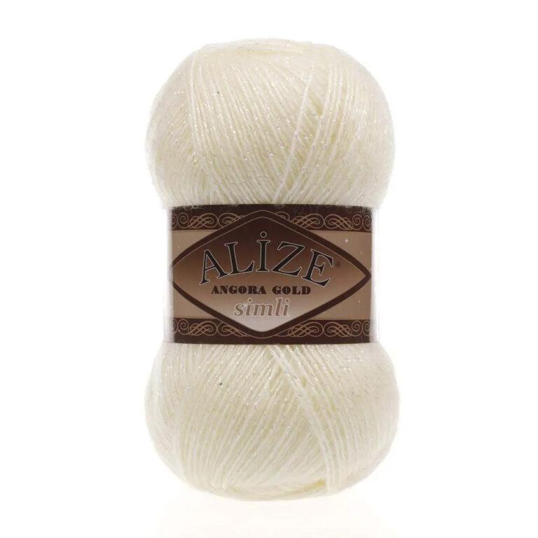 Пряжа для вязания ALIZE «ANGORA GOLD SIMLI» (№67) Молочно-бежевый