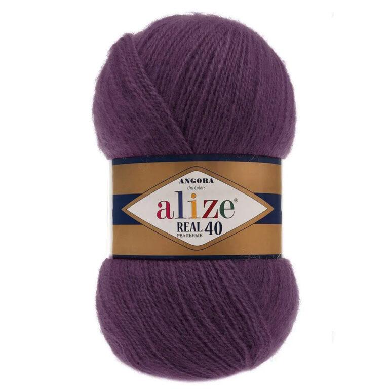 Пряжа для вязания ALIZE «ANGORA REAL 40» (№111) Сливовый