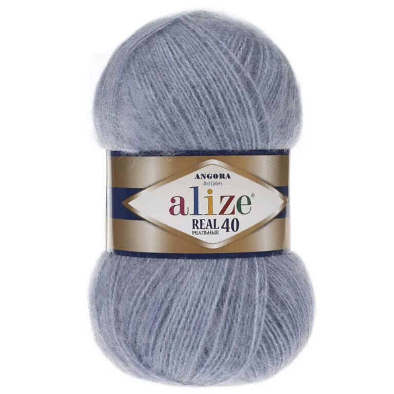 Пряжа для вязания ALIZE «ANGORA REAL 40» (№221) Светло-джинсовый