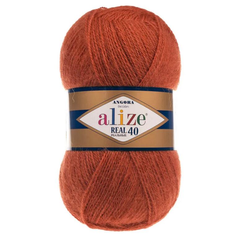 Пряжа для вязания ALIZE «ANGORA REAL 40» (№36) Терракотовый
