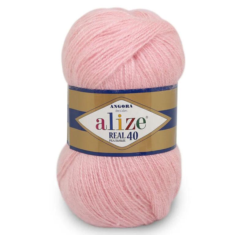 Пряжа для вязания ALIZE «ANGORA REAL 40» (№363) Нежная роза