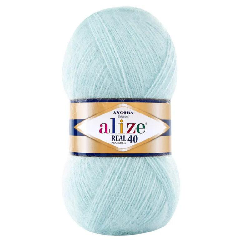 Пряжа для вязания ALIZE «ANGORA REAL 40» (№522) Мятный
