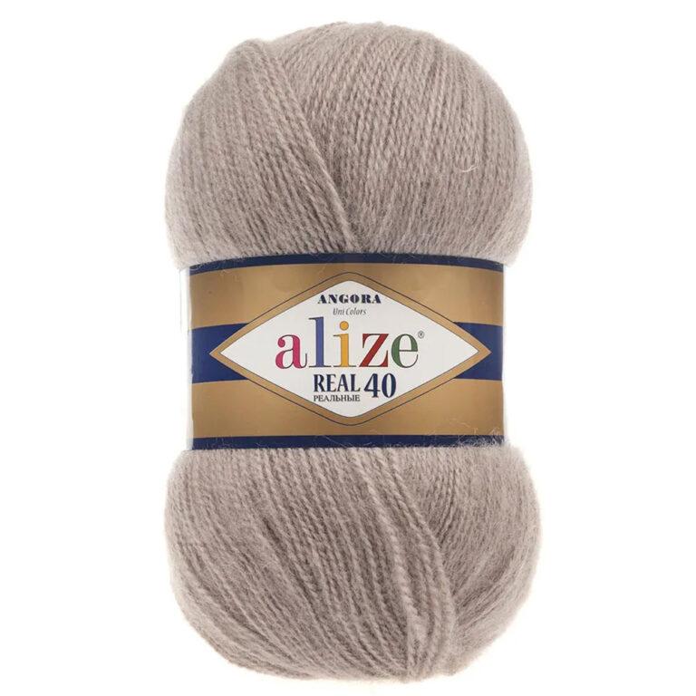 Пряжа для вязания ALIZE «ANGORA REAL 40» (№541) Бежевый