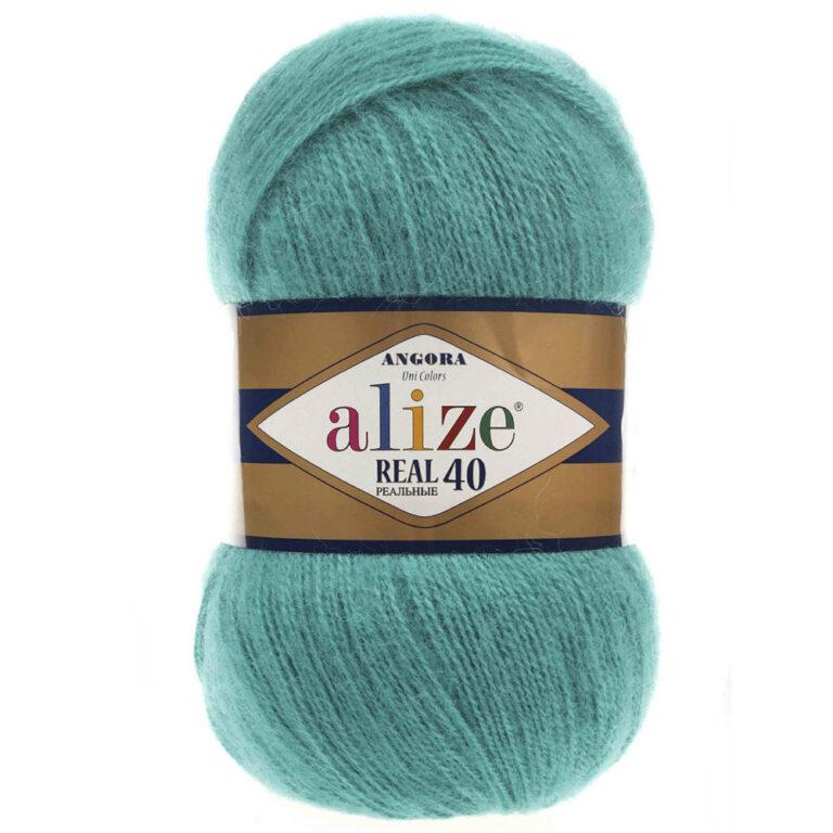 Пряжа для вязания ALIZE «ANGORA REAL 40» (№570) Светлый изумруд