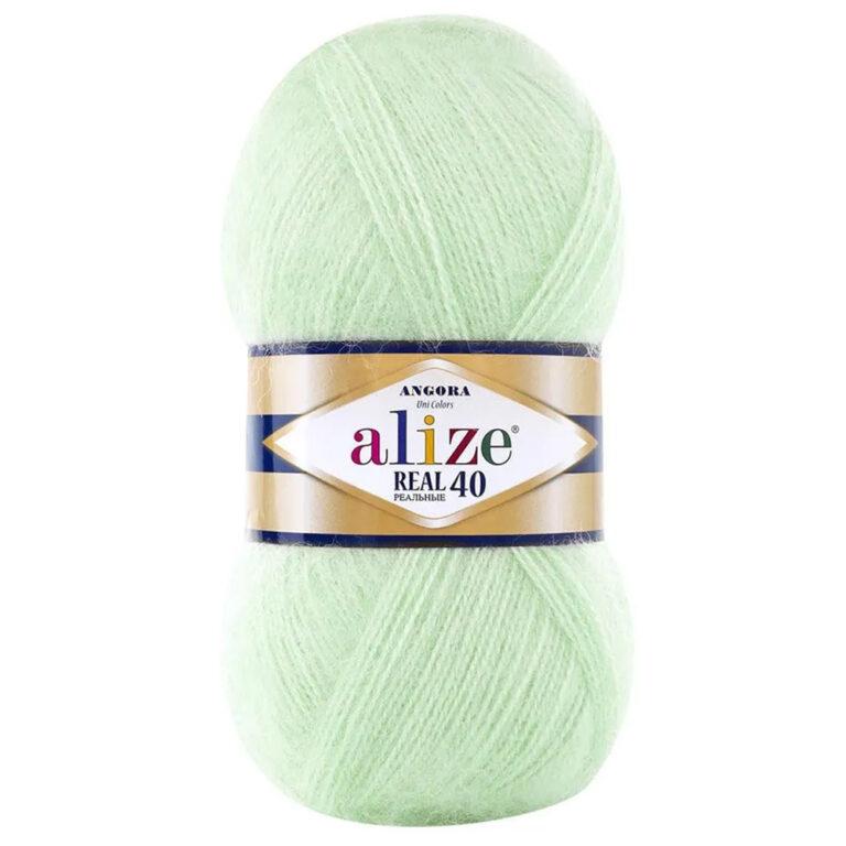 Пряжа для вязания ALIZE «ANGORA REAL 40» (№842) Светлая мята
