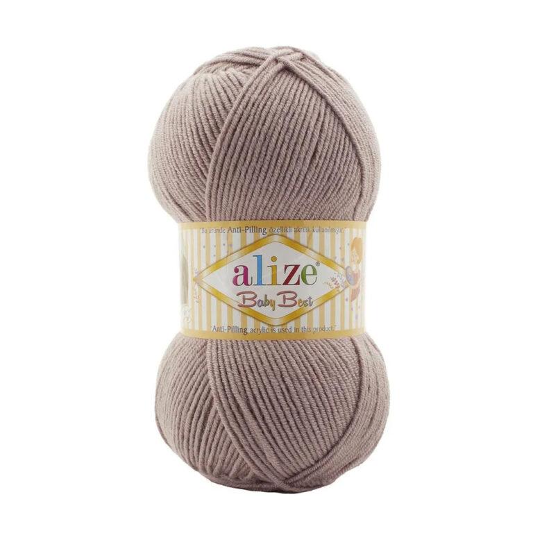 Пряжа для вязания ALIZE BABY BEST (№142) Серая роза