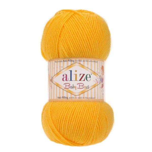 Пряжа для вязания ALIZE BABY BEST (№216) Темно желтый