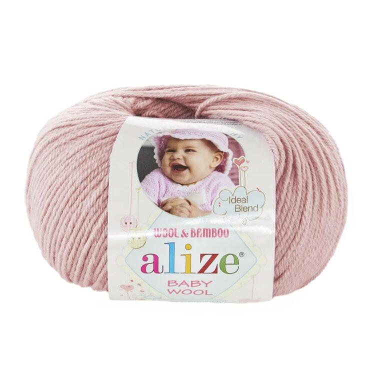 Пряжа для вязания ALIZE BABY WOOL (№161) Пыльная роза