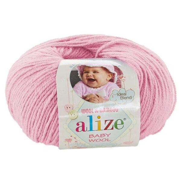 Пряжа для вязания ALIZE BABY WOOL (№185) Светло-розовый