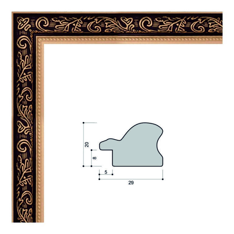 Багет пластиковый (2902С-014D1) 2,9м